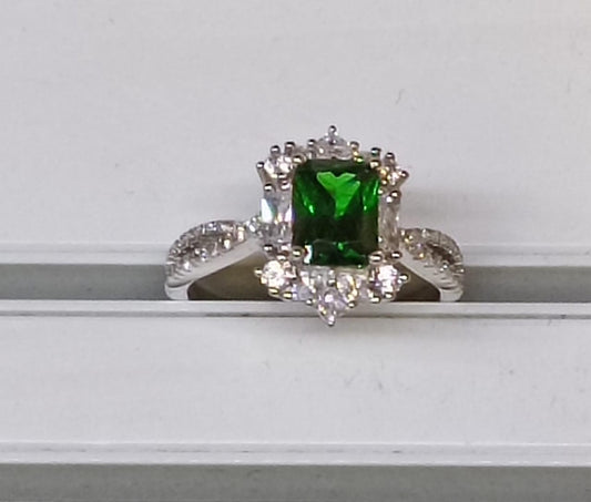 Silver Cubic ring size 'P'